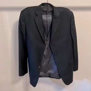 Three-Button Black Wool Jacket from Joseph Abboud